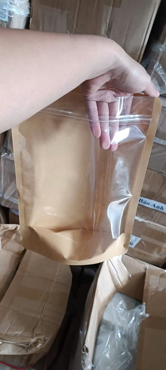Túi zip giấy kraft ôm cửa sổ hai mặt !