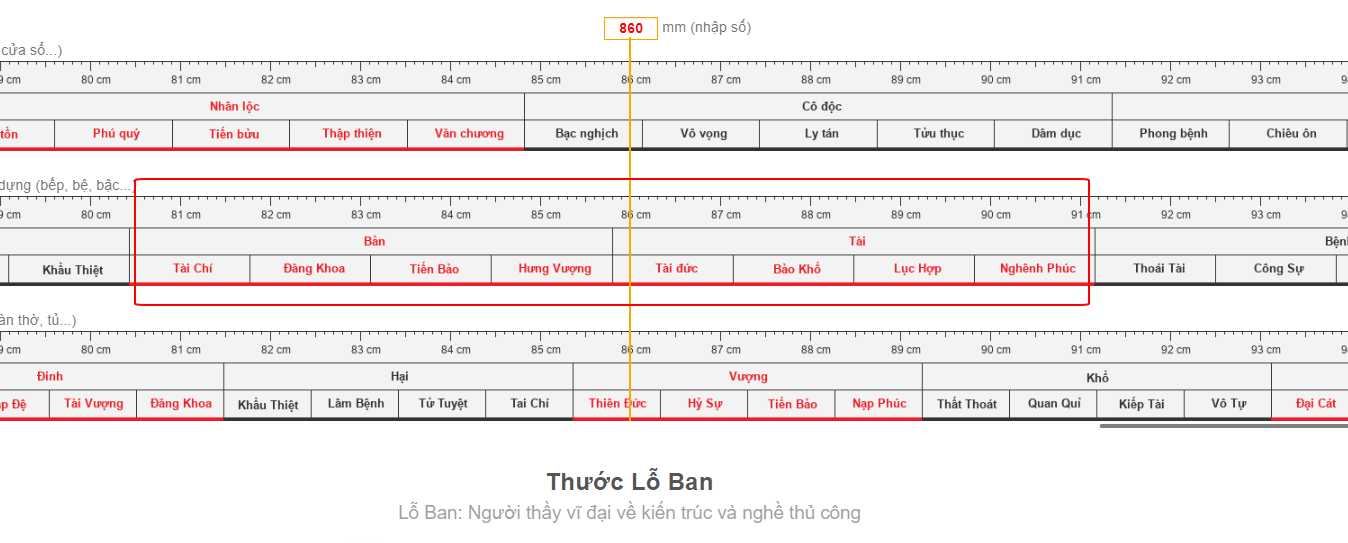 chiều cao tủ bếp theo phong thủy