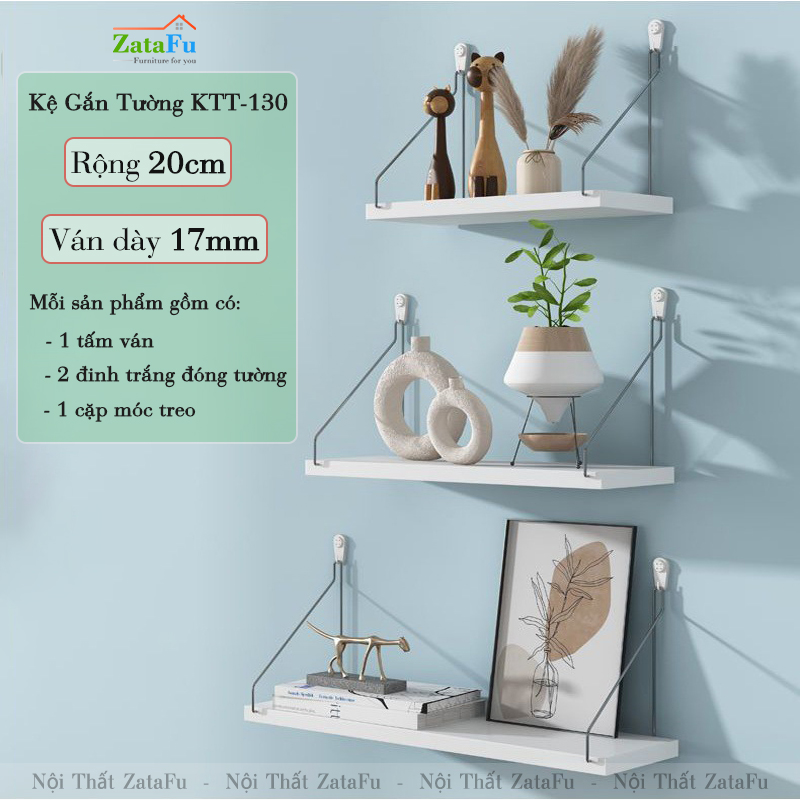 Kệ Gắn Tường Decor Trang Trí Rộng 20cm Không Cần Khoan KTT-130 ...