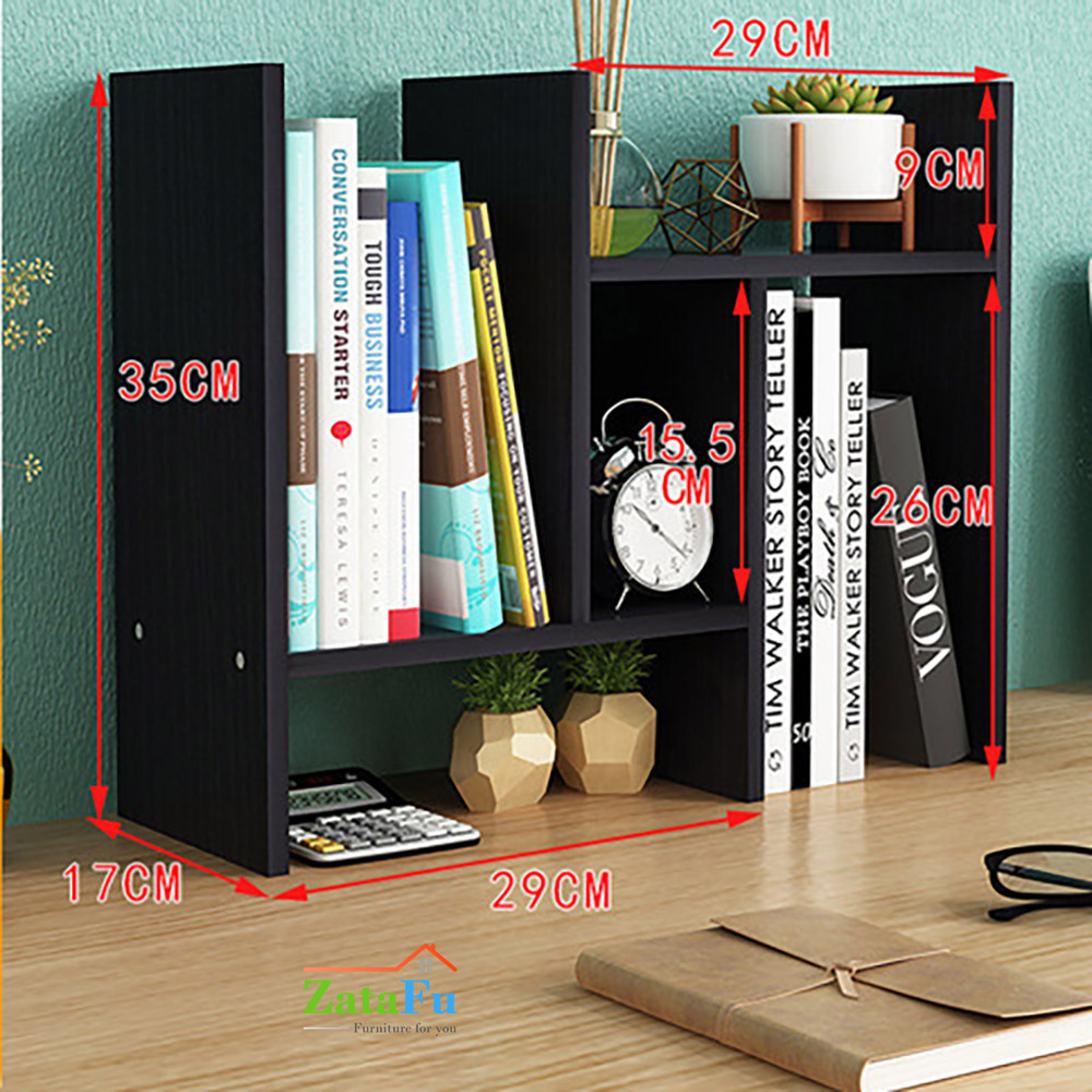 Kệ sách gỗ lắp ghép để bàn tùy chỉnh đa năng KTT-01