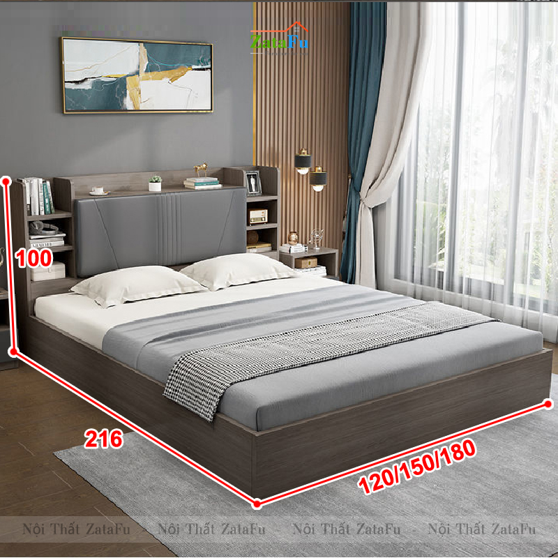 Giường ngủ tích hợp ngăn chứa đồ bên dưới vạt giường GG-37