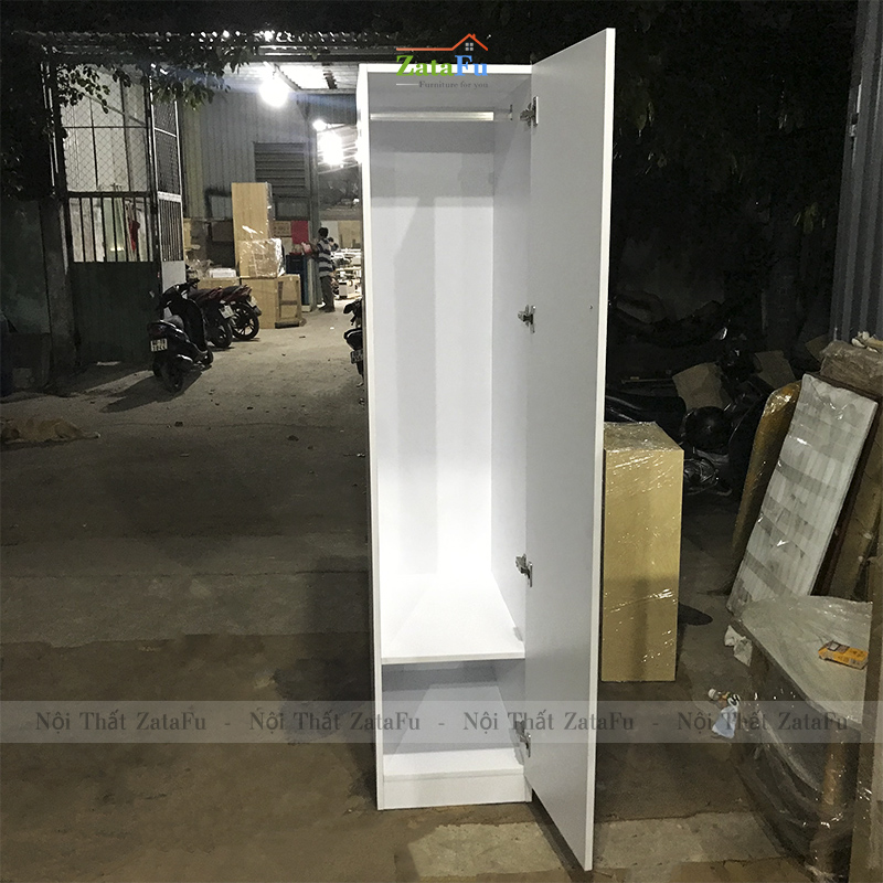Tủ quần áo nhỏ tích hợp kệ sách trang trí TQA-19