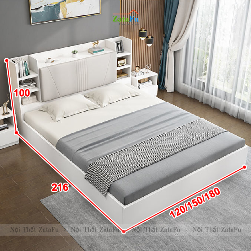 Giường ngủ tích hợp ngăn chứa đồ bên dưới vạt giường GG-37