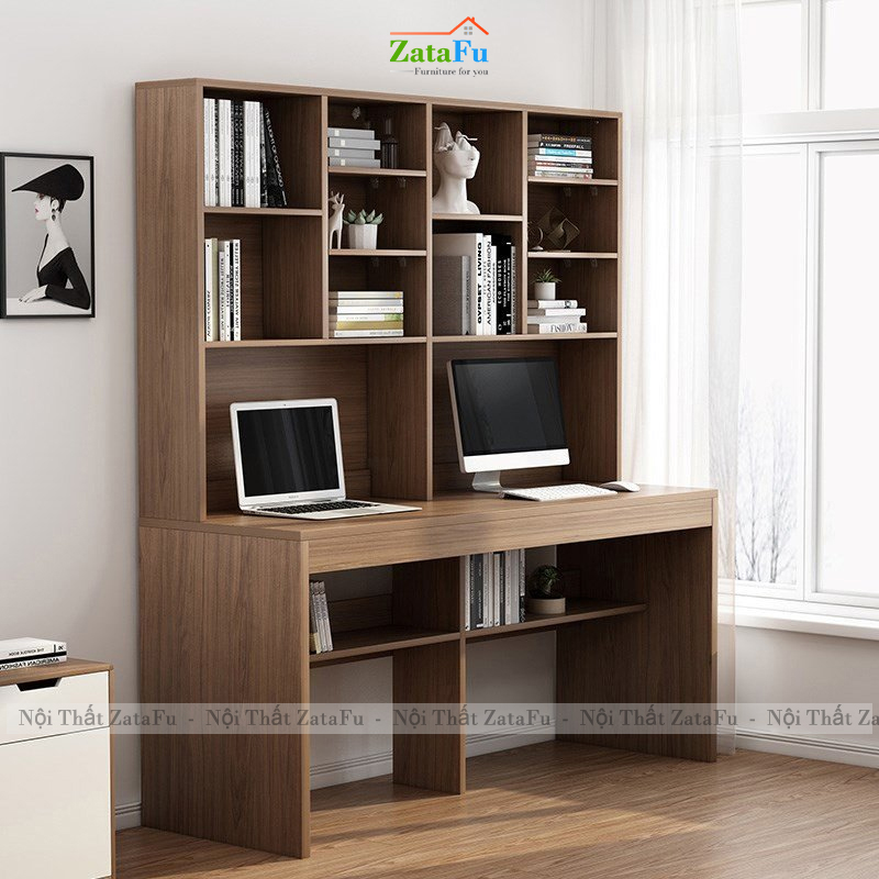 Bàn Làm Việc Bàn Học Kết Hợp Kệ Sạch Có Không Gian Lưu Trữ Lớn BLV-175 ZataFu
