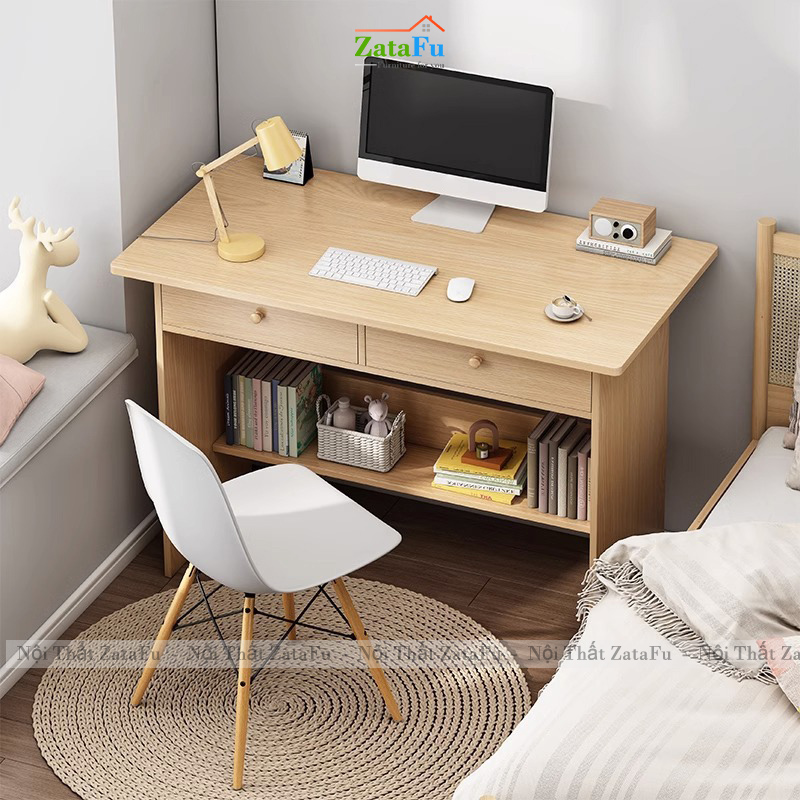 Bàn Học Bàn Làm Việc Gỗ MDF Cao Cấp Thiết Kế Đơn Giản BLV-162 ZataFu