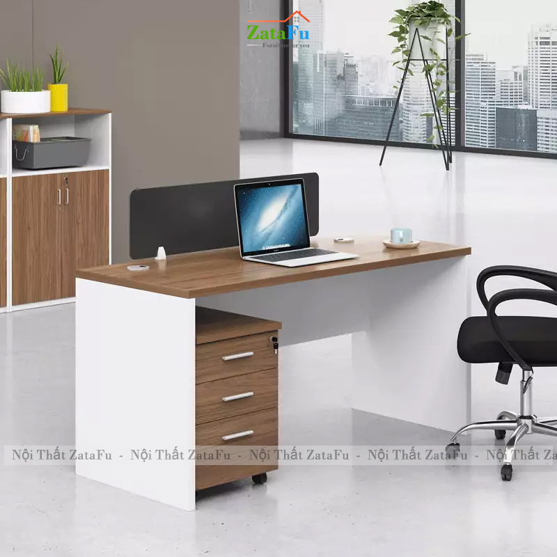 Bàn Làm Việc Chất Liệu Gỗ MDF Kế Hợp Ngăn Kéo Để Đồ Có Thể Di Chuyển BLV-167 ZataFu