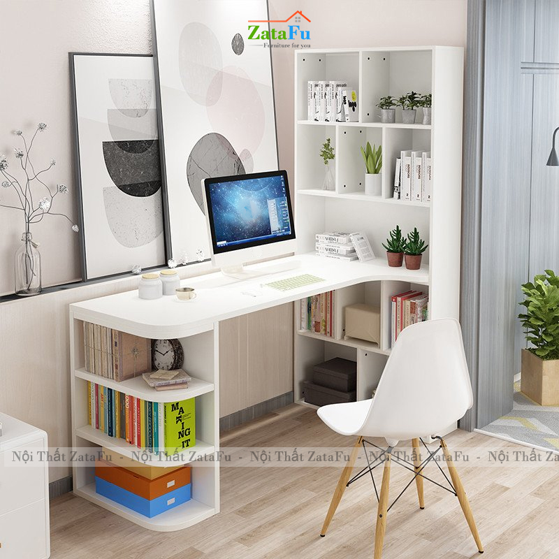 Bàn Làm Việc Chữ L Kết Hợp Tủ Đa Năng Tiện Lợi BLV-170 ZataFu