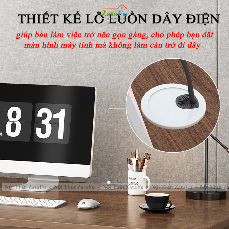 Bàn Làm Việc Gỗ MDF Hiện Đại Nhiều Ngăn BLV-165 ZataFu