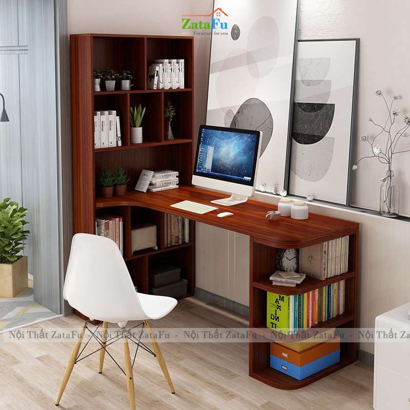 Bàn Làm Việc Chữ L Kết Hợp Tủ Đa Năng Tiện Lợi BLV-170 ZataFu