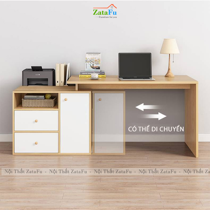 Bàn Học Sinh Bàn Làm Việc Thiết Kế Xoay Độc Đáo Tích Hợp Ngăn Kéo BLV-169 ZataFu