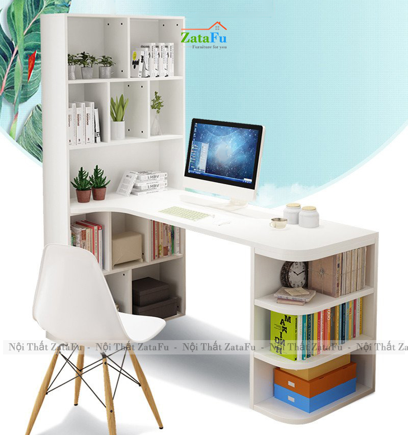Bàn Làm Việc Chữ L Kết Hợp Tủ Đa Năng Tiện Lợi BLV-170 ZataFu