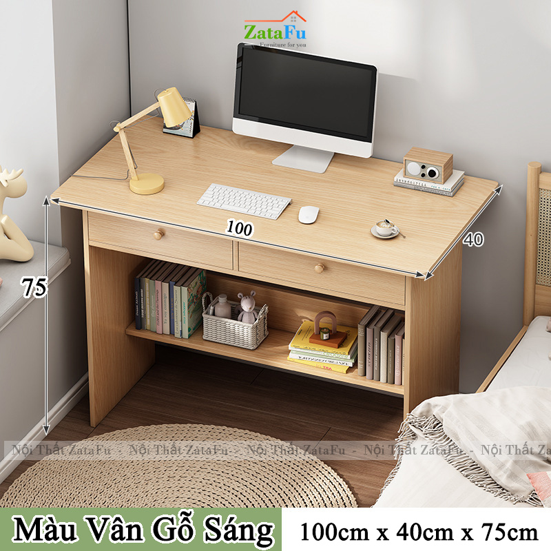 Bàn Học Bàn Làm Việc Gỗ MDF Cao Cấp Thiết Kế Đơn Giản BLV-162 ZataFu