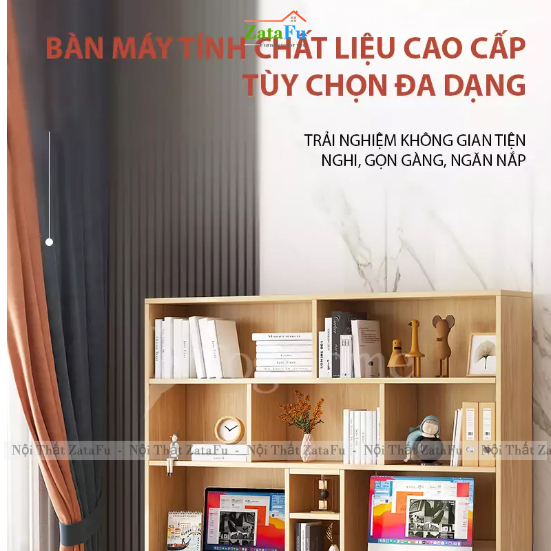 Bàn Làm Việc Bàn Học Kết Hợp Kệ Sạch Có Không Gian Lưu Trữ Lớn BLV-175 ZataFu
