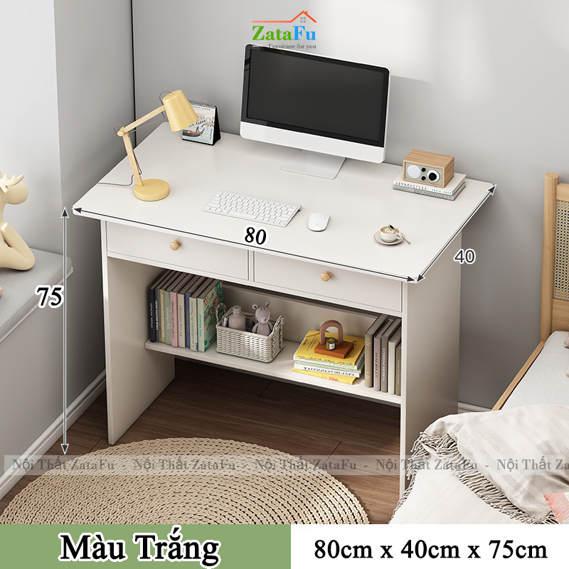 Bàn Học Bàn Làm Việc Gỗ MDF Cao Cấp Thiết Kế Đơn Giản BLV-162 ZataFu
