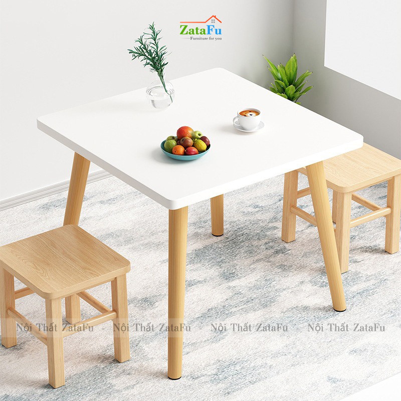 Bàn ăn chân gỗ nhỏ xinh cho không gian hiện đại BAGD-07