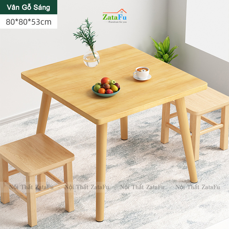 Bàn ăn chân gỗ nhỏ xinh cho không gian hiện đại BAGD-07