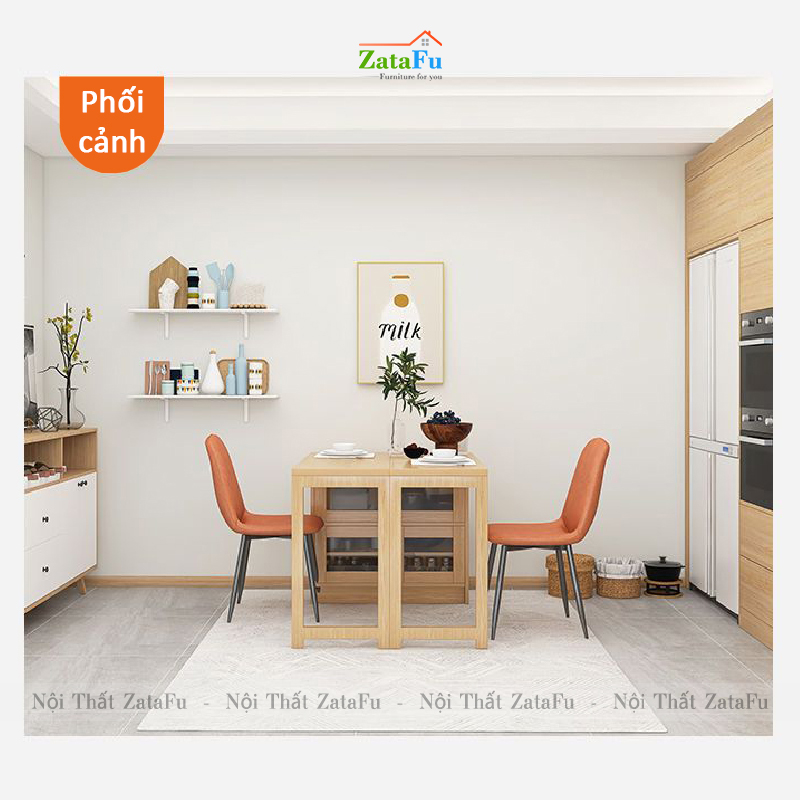 Bàn ăn gấp gọn kết hợp tủ đựng đồ BAGD-03
