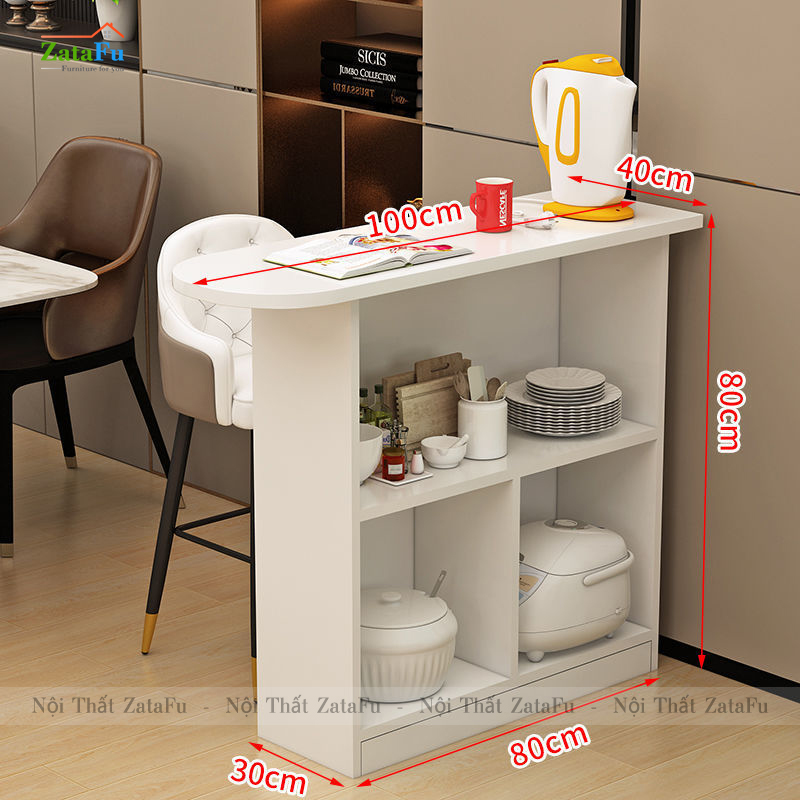 Bàn Bếp Đa Năng Làm Bàn Ăn Kệ Đựng Đồ Dùng Nhà Bếp BAGD-02