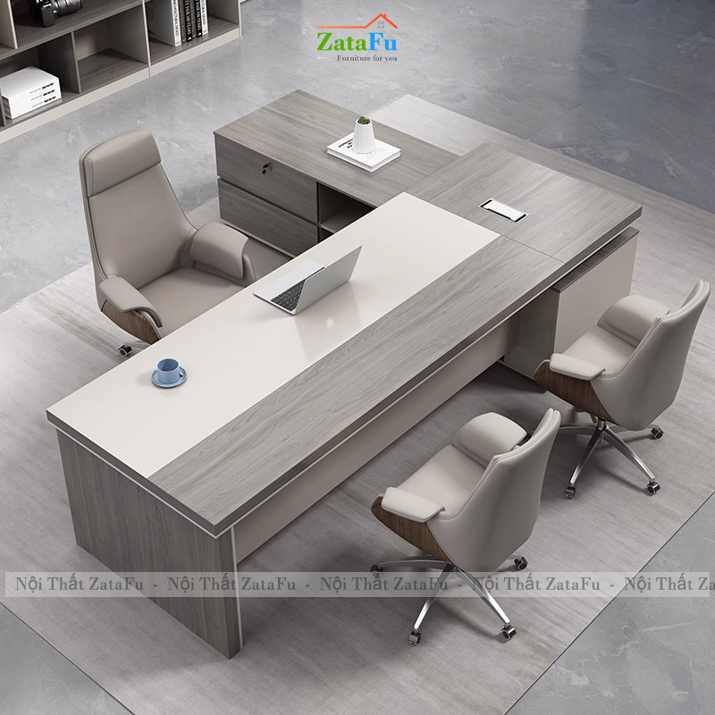 Bàn Giám Đốc Sang Trọng Kết Hợp Làm Việc Có Thể Tùy Chỉnh Kích Thước BLV-138 ZataFu