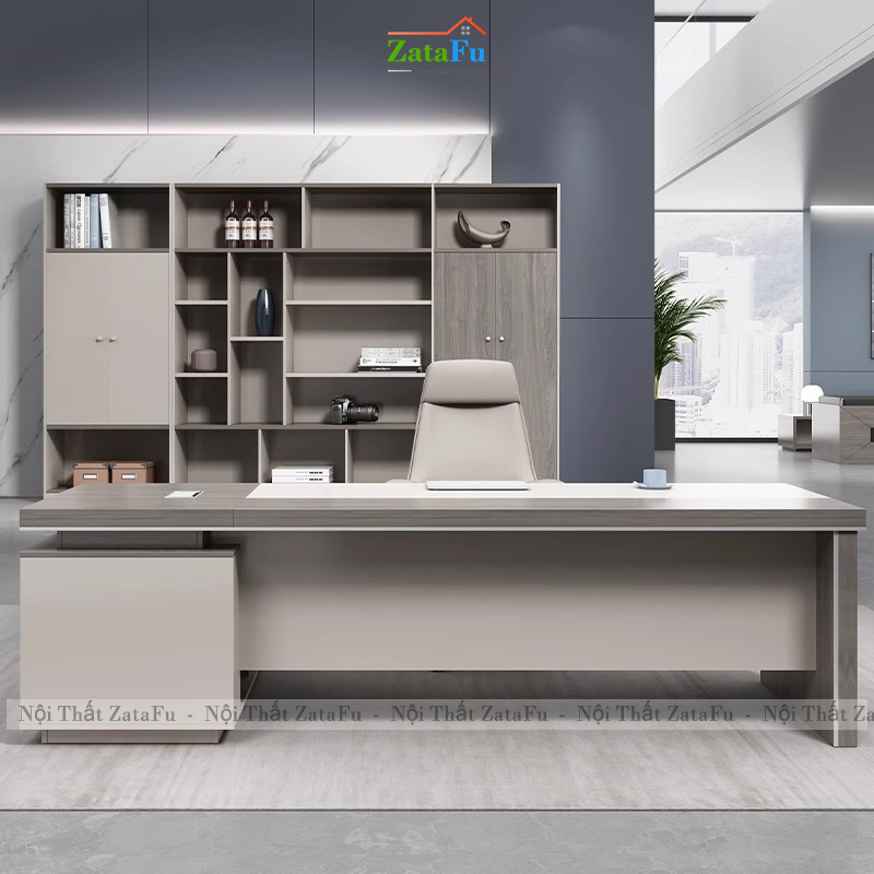 Bàn Giám Đốc Sang Trọng Kết Hợp Làm Việc Có Thể Tùy Chỉnh Kích Thước BLV-138 ZataFu