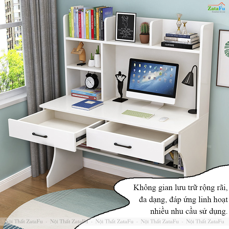 Bàn Học Sinh Gỗ MDF Thiết Kế Tinh Tế Hiện Đại BLV-154 ZataFu