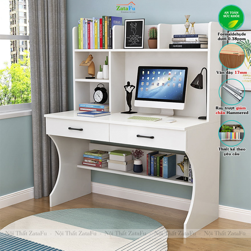 Bàn Học Sinh Gỗ MDF Thiết Kế Tinh Tế Hiện Đại BLV-154 ZataFu