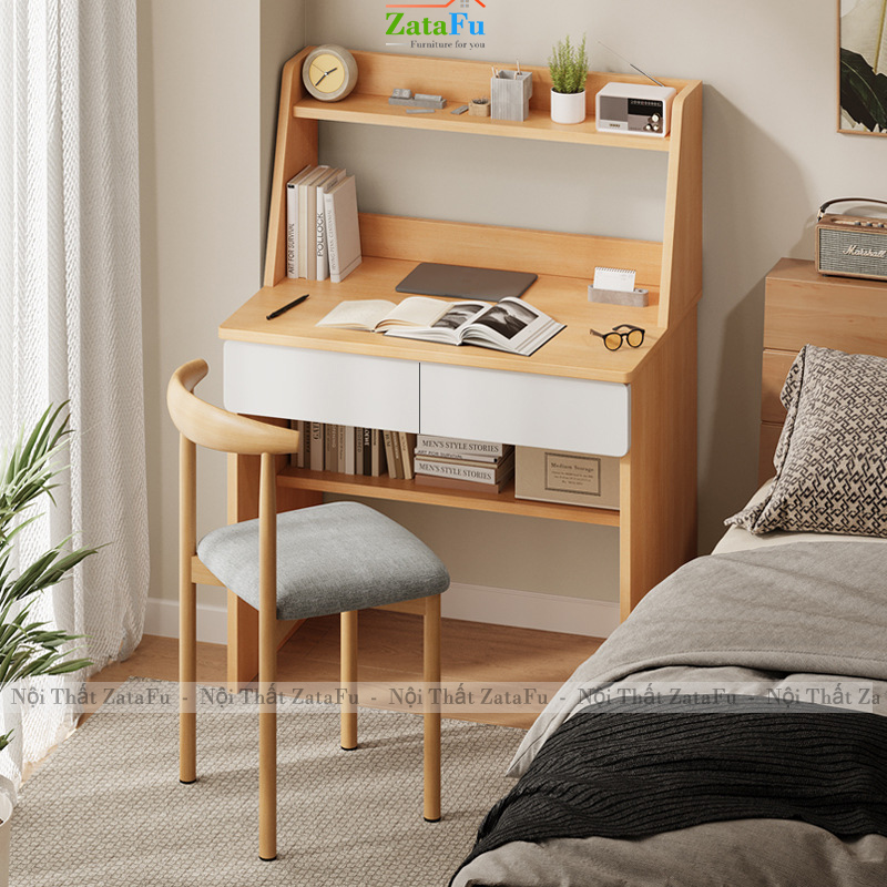 Bàn Làm Việc Bàn Học Sinh Thiết Kế Nhỏ Gọn Kèm Kệ Sách BLV-164 ZataFu