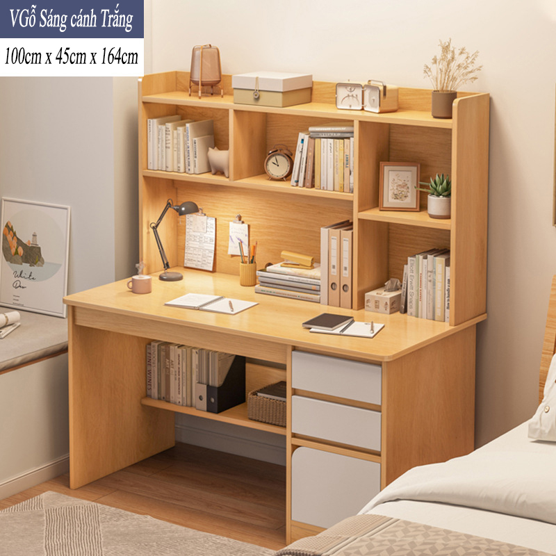 Bàn Học Bàn Làm Việc Gỗ MDF Công Nghiệp Thiết Kế Hiện Đại BLV-137 ZataFu