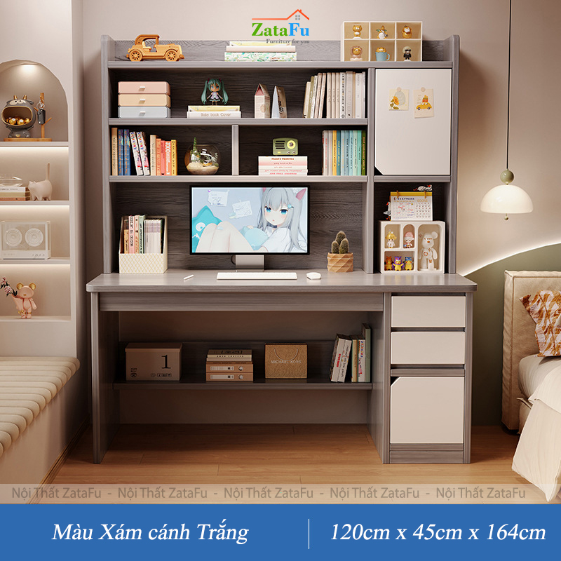 Bàn Học Bàn Làm Việc Gỗ MDF Công Nghiệp Thiết Kế Hiện Đại BLV-137 ZataFu