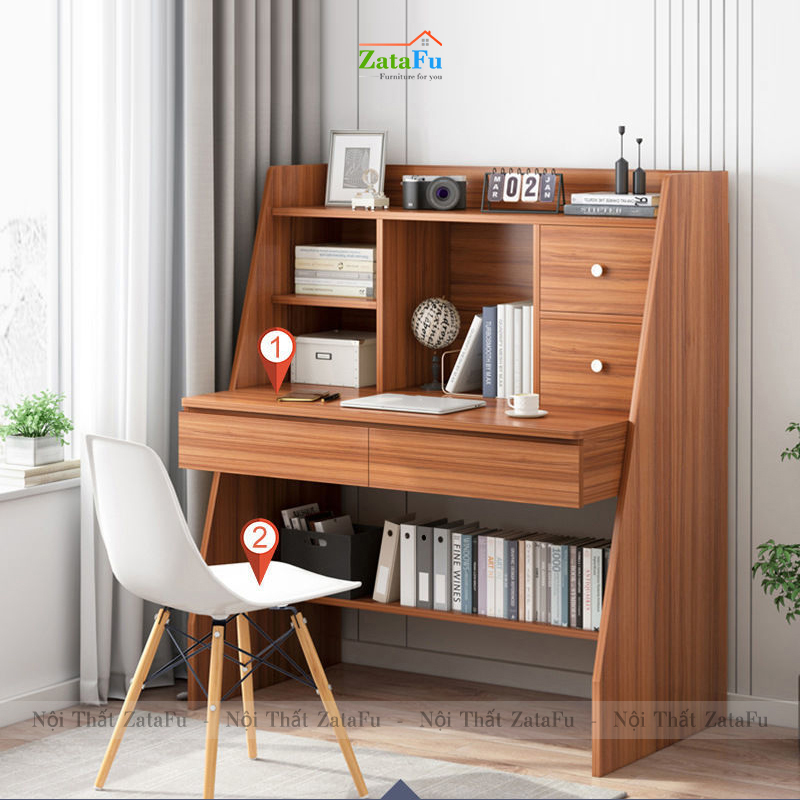 Bàn học, bàn làm việc chân hình thang mẫu 2 BLV-83