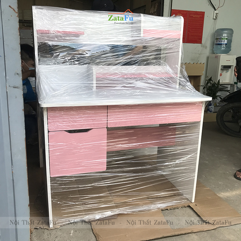 Bàn Học Cho Bé Có Kệ Sách Gỗ MDF Dày 17mm BLV-34