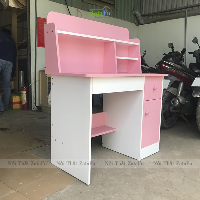Bàn học cho bé tiểu học kèm kệ và ngăn đựng sách BLV-20