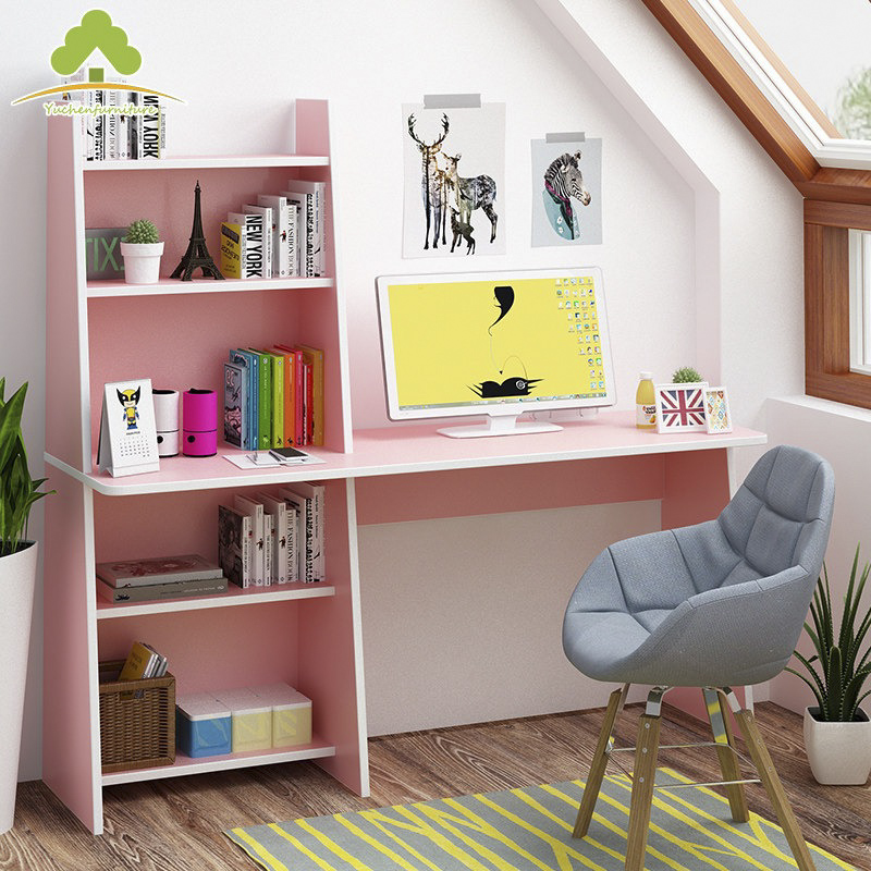 Bàn Học Bàn Làm Việc Đa Năng Gỗ Công Nghiệp MDF Liền Kệ Đứng Hiện Đại BLV-156 ZataFu