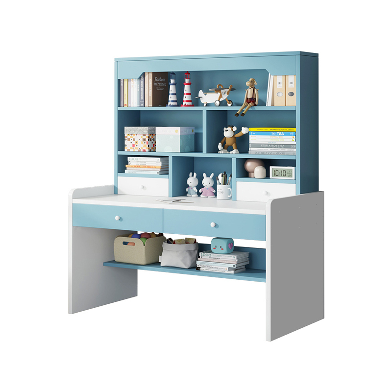 Bàn Học Gỗ Xinh Xắn Kết Hợp Kệ Sách Đa Năng Cho Bé BLV-112