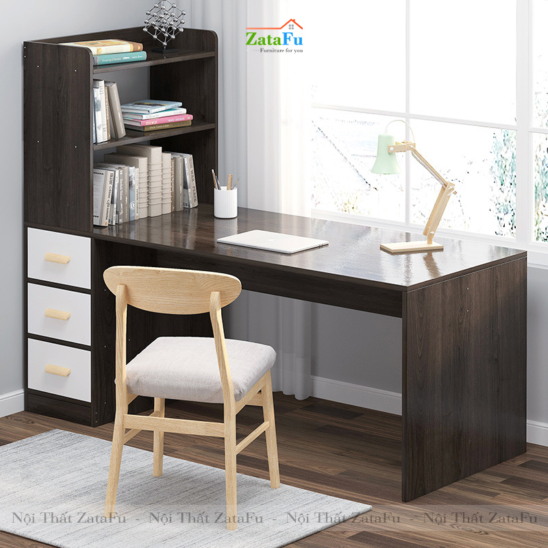 Bàn học làm việc kết hợp kệ sách đứng BLV-38