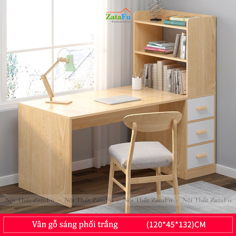 Bàn học làm việc kết hợp kệ sách đứng BLV-38
