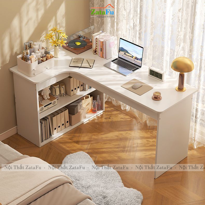Bàn Học Bàn Làm Việc Góc Tường Chữ L Phong Cách Hiện Đại BLV-160 ZataFu