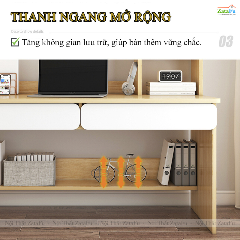 Bàn Học Bàn Làm Việc Đa Năng Chất Liệu Gỗ MDF BLV-142 ZataFu
