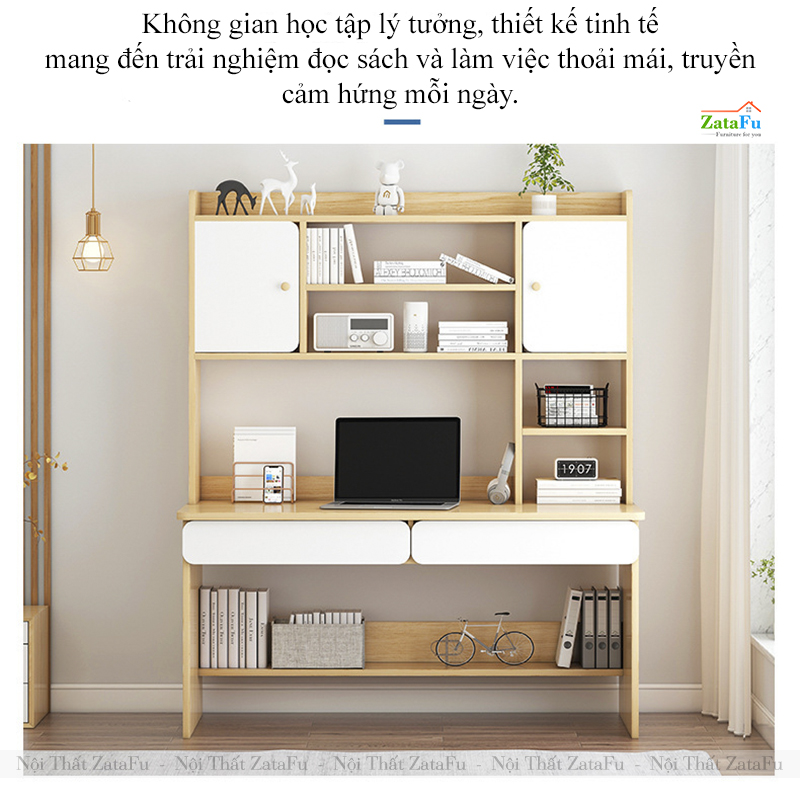 Bàn Học Bàn Làm Việc Đa Năng Chất Liệu Gỗ MDF BLV-142 ZataFu