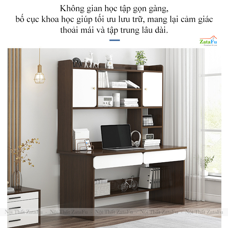 Bàn Học Bàn Làm Việc Đa Năng Chất Liệu Gỗ MDF BLV-142 ZataFu