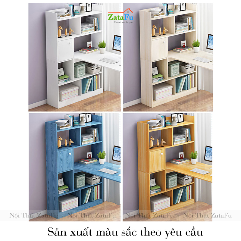 Bàn học làm việc gỗ có kệ sách giá rẻ BLV-25