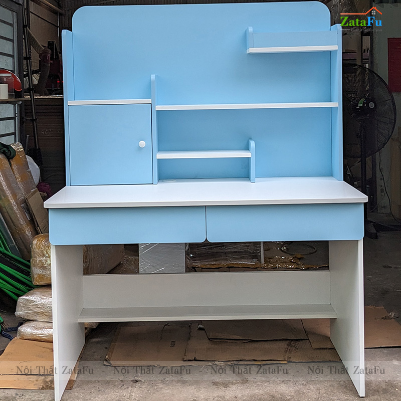 Bàn Học Gỗ Công Nghiệp Kết Hợp Kệ Sách Xinh Xắn Cho Bé BLV- 93