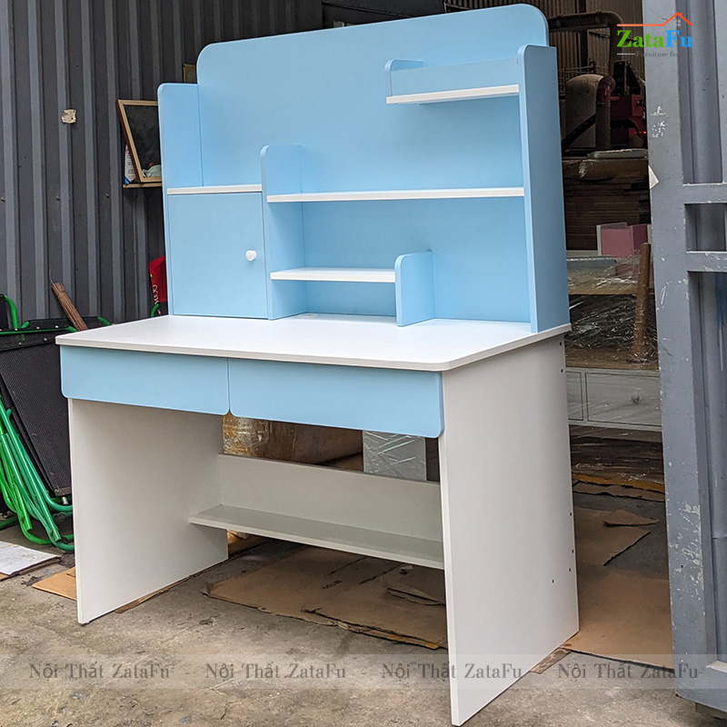 Bàn Học Gỗ Công Nghiệp Kết Hợp Kệ Sách Xinh Xắn Cho Bé BLV- 93