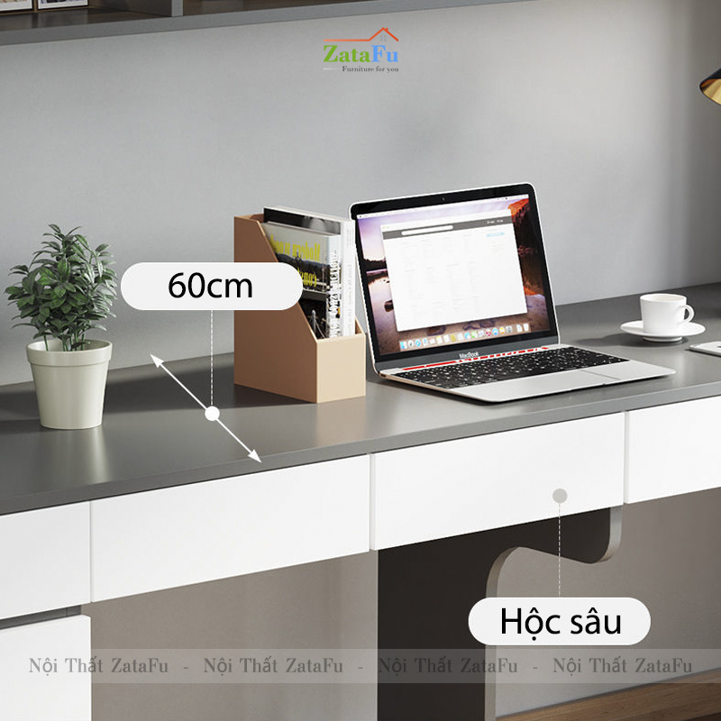 Bàn Làm Việc Đôi 2 Người Kèm Kệ Tủ Lớn BLV-110