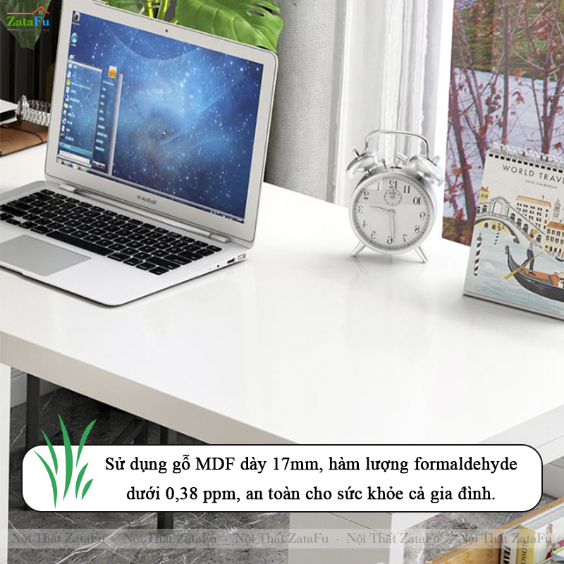 Bàn Làm Việc Chữ L Kèm Tủ Tùy Chỉnh Có Thể Xoay Ngang BLV-158 ZataFu