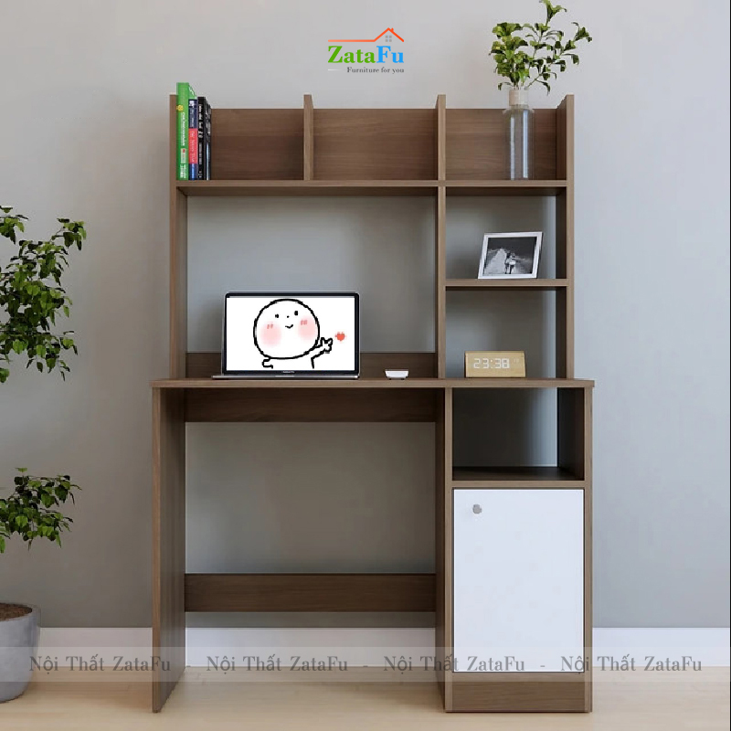 Bàn học bàn làm việc liền kệ sách BLV-35
