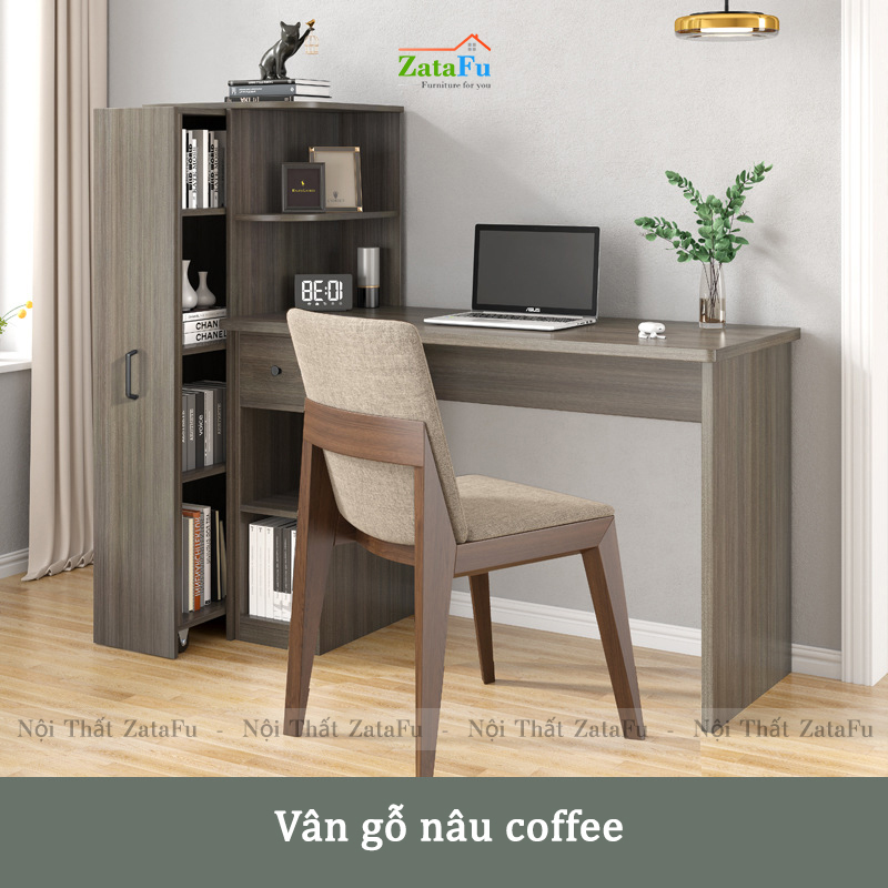 Bàn học bàn làm việc tích hợp kệ sách kéo BLV-61