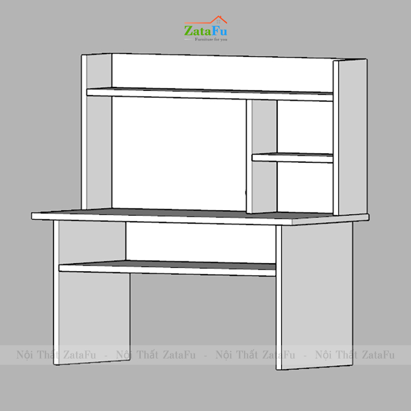 Bàn Ngồi Bệt Bàn Học Trên Giường Sinh Viên BLV-120 Gỗ MDF Dày 17mm