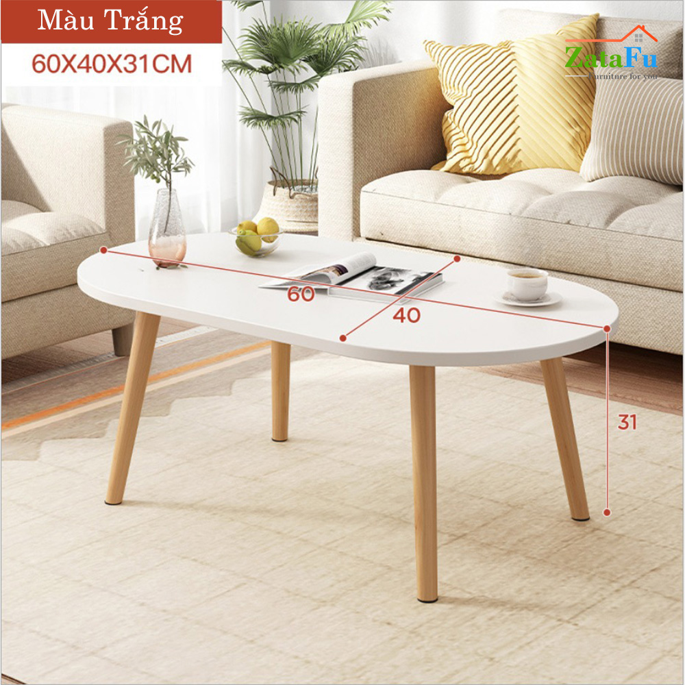 Bàn trà hình trứng chân gỗ ngồi bệt BSF-06