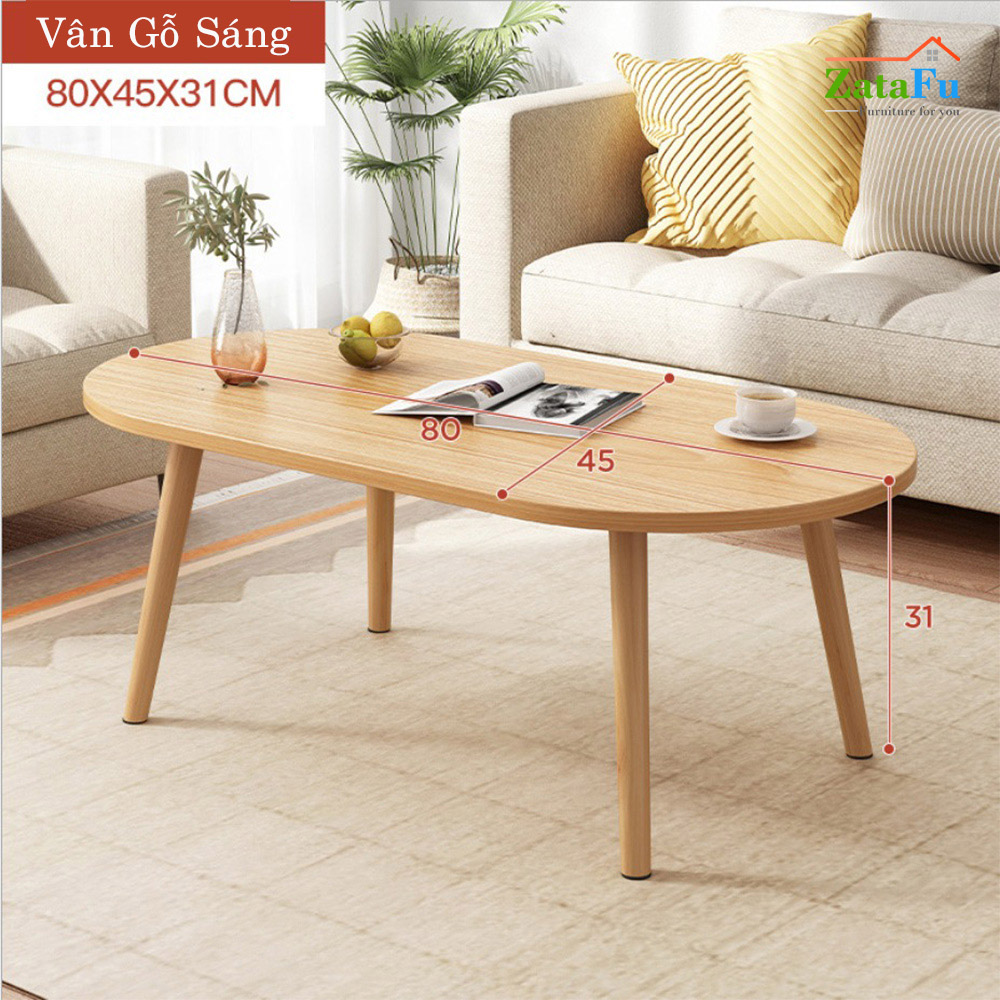 Bàn trà hình trứng chân gỗ ngồi bệt BSF-06
